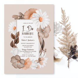 Convites Rustic Boho Fall Floral I Do Barbecue Noivado