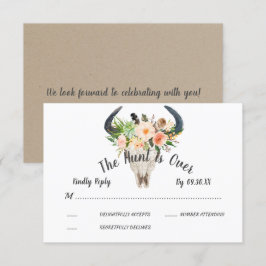 Convites Rustic Boho Floral Antelope Hunt está sobre RSVP