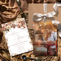 Rustic Boho Garden Flowers Foto Salvar Data