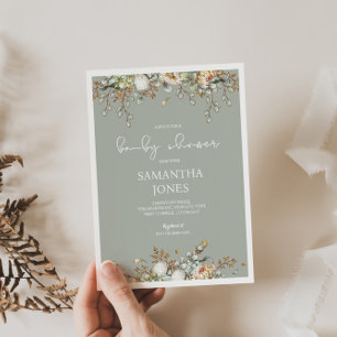 Convites Rustic Boho Gender Neutral Invitation