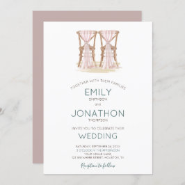 Convites Rustic Boho Happy Casal Organza Casou