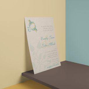 Convites Rustic Boho Hummingbird Kiss Love BirdWedding