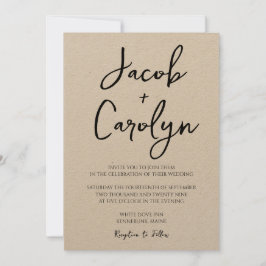 Convites Rustic Boho Manuscrito Font Wedding