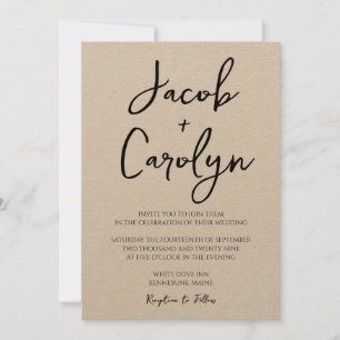 Convites Rustic Boho Manuscrito Font Wedding