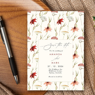 Convites Rustic Boho Primavera Wildflower Salve a data