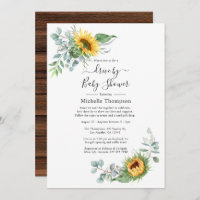 Rustic Boho Sunflower Eucalyptus Drive Por Chá