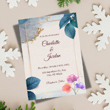 Rustic Botanical Wedding Invitation