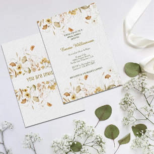 Convites Rustic Botanicals Personaliza Chá de panela