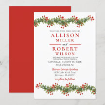 Rustic Boughes of Holly Winter Christmas Wedding