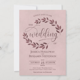 Convites Rustic Burgundy Deixa Elegante Dusty Rosa Casament