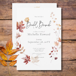 Convites Rustic Burgundy & Rust Fall Deixa Bridal Brunt