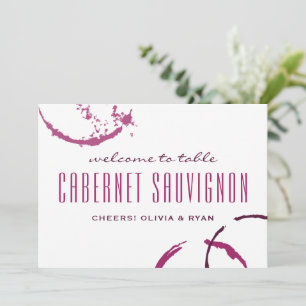 Convites Rustic Burgundy Wine Stain Wedme Name