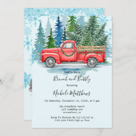 Convites Rustic Casamento no inverno Truck Brunch e Bubble