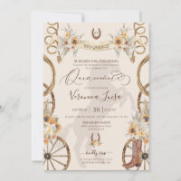 Rustic Charro Sunflower & Boho Floral Quinceanera