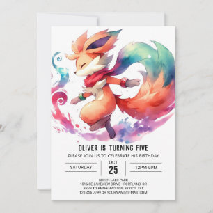 Convites Rustic Chic Fox Birthday