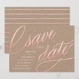Convites Rustic Chic Rosa Dourado Save the Dates | Rosa Dou