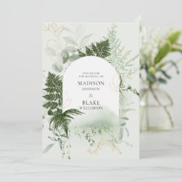 Convites Rustic Chic Wild Forest Fern Greenery Wedding Invi