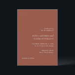 Convites Rustic Copper Editorial Modern Wedding<br><div class="desc">This design is part of a simple and modern editorial wedding invitation suite in a rustic shade of copper.</div>