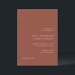Convites Rustic Copper Editorial Modern Wedding<br><div class="desc">This design is part of a simple and modern editorial wedding invitation suite in a rustic shade of copper.</div>