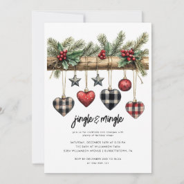 Convites Rustic Country Christmas Party Invitation