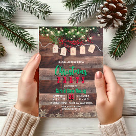 Convites Rustic Country Natal Light Floreal Party