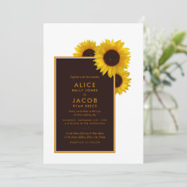 Convites Rustic Country Sunflower - Casamento Floral