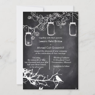 Convites Rustic Country Wedds Mason Jar Chalkboard