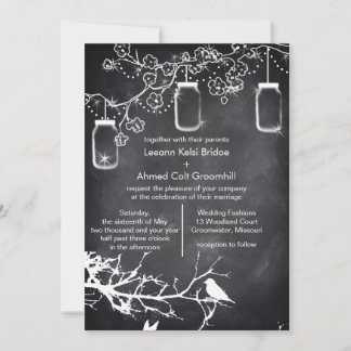 Convites Rustic Country Wedds Mason Jar Chalkboard