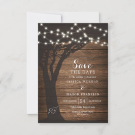 Convites Rustic Country Weding The Date Card