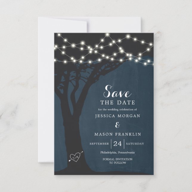 Convites Rustic Country Weding The Date Card (Frente)