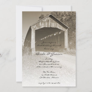 Convites Rustic Covered Bridge Postar Wedding Brunch