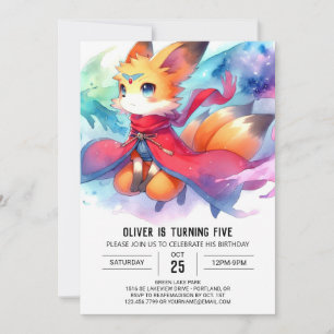 Convites Rustic Custom Fox Birthday