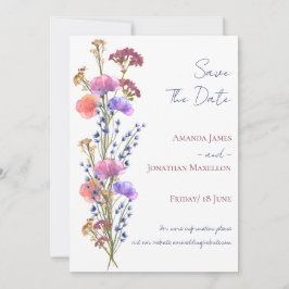 Convites Rustic Delicate Acrylic Floral Salvar A Data