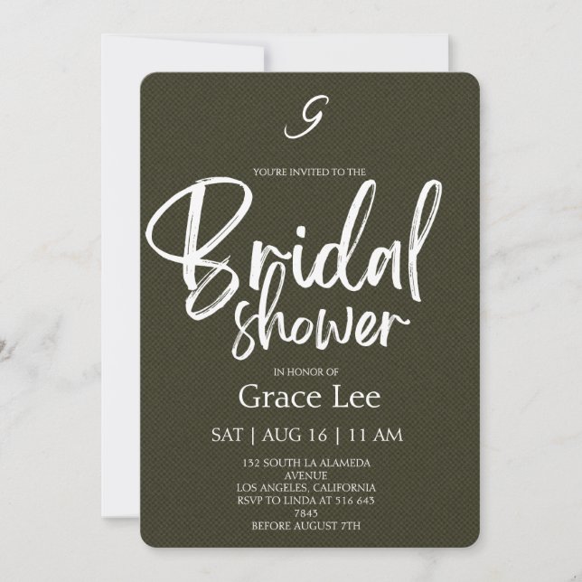 Convites Rustic Denim Bridal Shower Invitation (Frente)