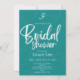 Convites Rustic Denim Bridal Shower Invitation