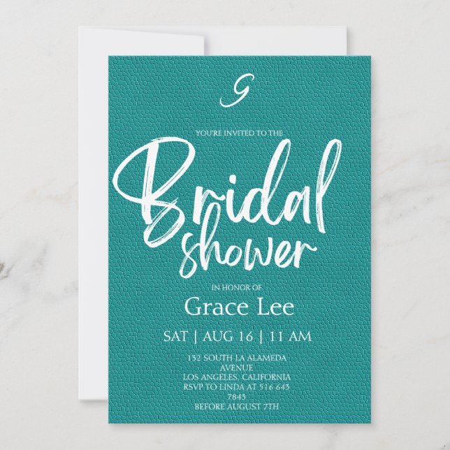 Convites Rustic Denim Bridal Shower Invitation (Frente)