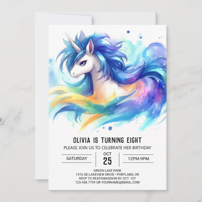Convites Rustic Digital Horse Birthday (Frente)