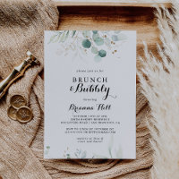 Rustic Dourado Floral Brunch e Chá de panela Bubbl