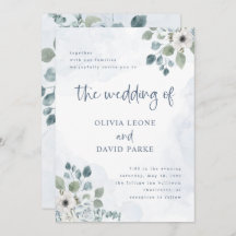Rustic Dusty Blue Floral | Casamento por Aquarela