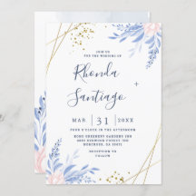 Rustic Dusty Blue Watercolor Deixa Casamento Doura
