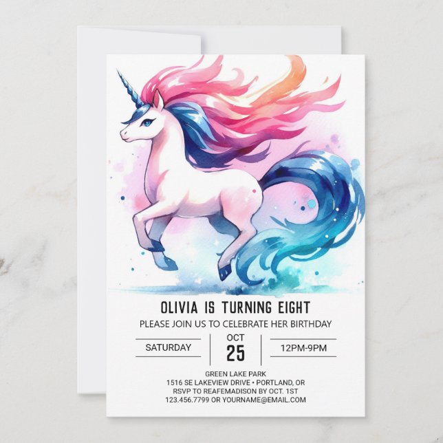 Convites Rustic Editable Horse Birthday (Frente)