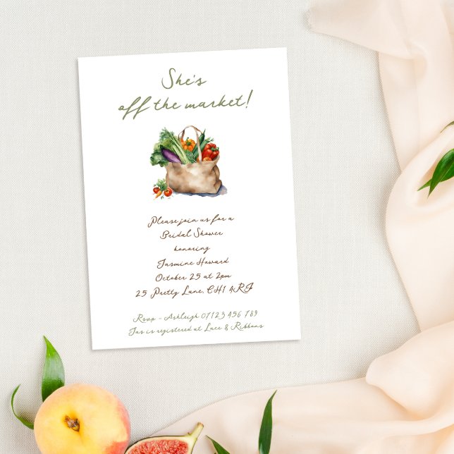 Convites Rustic Ela está fora do mercado Chá de panela (Criador carregado)