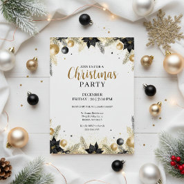 Convites Rustic Elegant Christmas Wreath Invitation