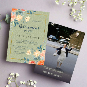 Convites Rustic Elegant Floral Watercolor Party