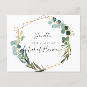 Convites Rustic Eucalyptus Be my DIY Madrinha de casamento