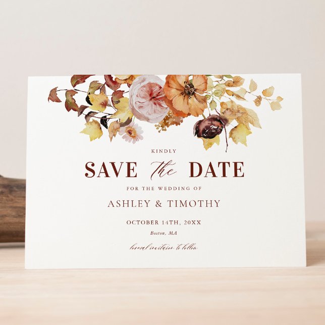 Convites Rustic Fall Boho Weding Save The Dates (Criador carregado)