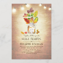 Rustic Fall Mason Jar e String Lights Casamento