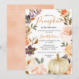 Convites Rustic Fall Pumpkin está no caminho do Chá de fral