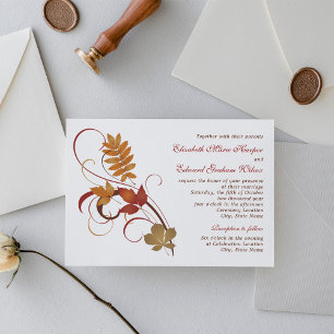 Convites Rustic Falling Deixa Casamento
