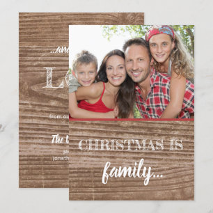 Convites Rustic Family Love Modern Christmas Holiday